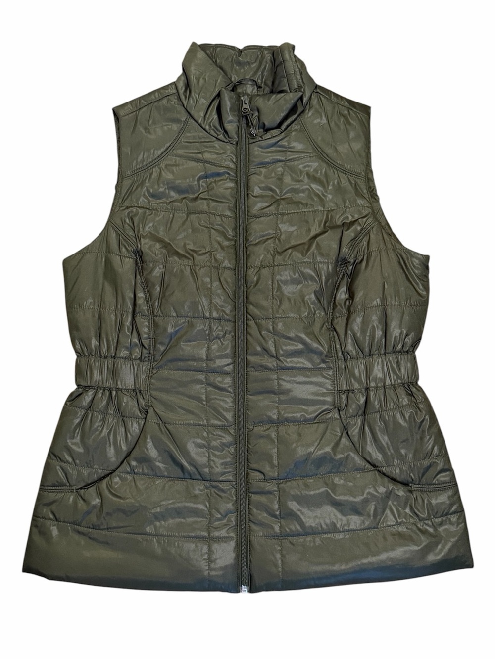 STYLE & CO Olive Green Lightweight Puffer Vest